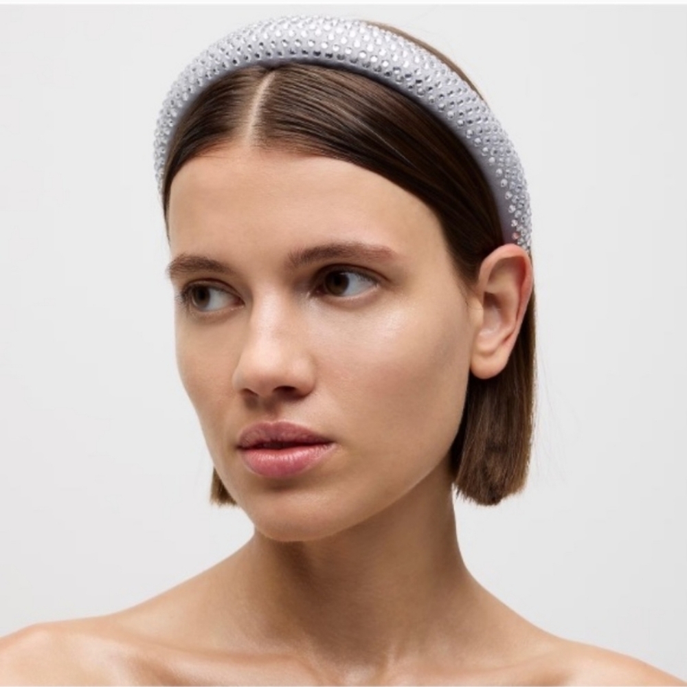 J.CREW RHINESTONE STUDDED CUSHIONED HEADBAND - SILVER, NAVY OR BLACK NWT RETIRED